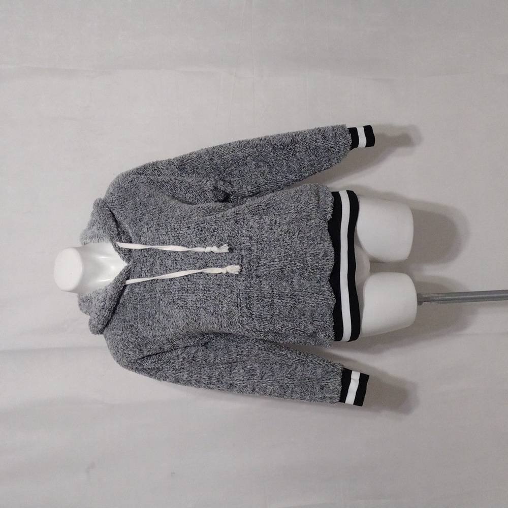 Spirit Jersey Cozy Fluffy Sherpa Fleece Hooded Sweatshirt Comfy Pullover Small